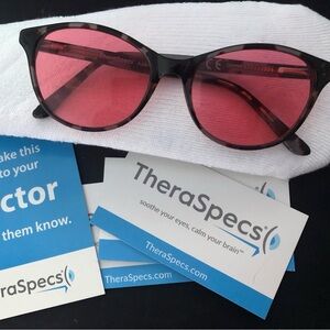 THERASPECS AUDREY MIGRAINE EYE GLASSES BROWN FRAME